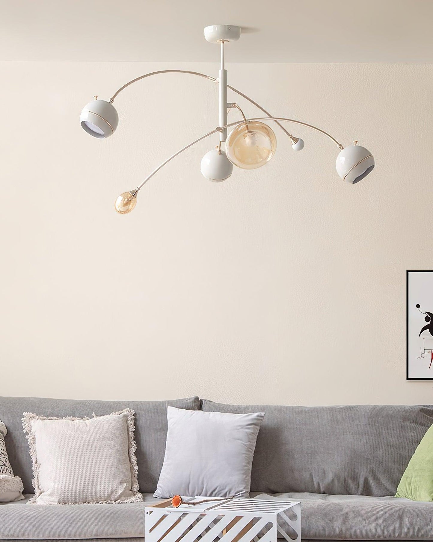 Elegant Beanie Chandelier - Adjustable Height, Energy-Efficient LED