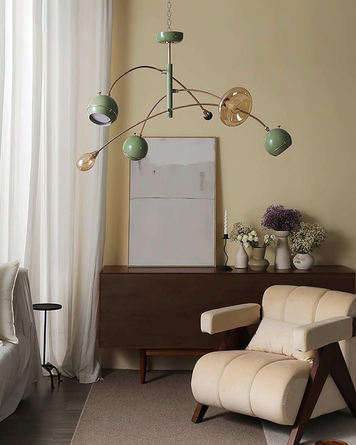 Elegant Beanie Chandelier - Adjustable Height, Energy-Efficient LED