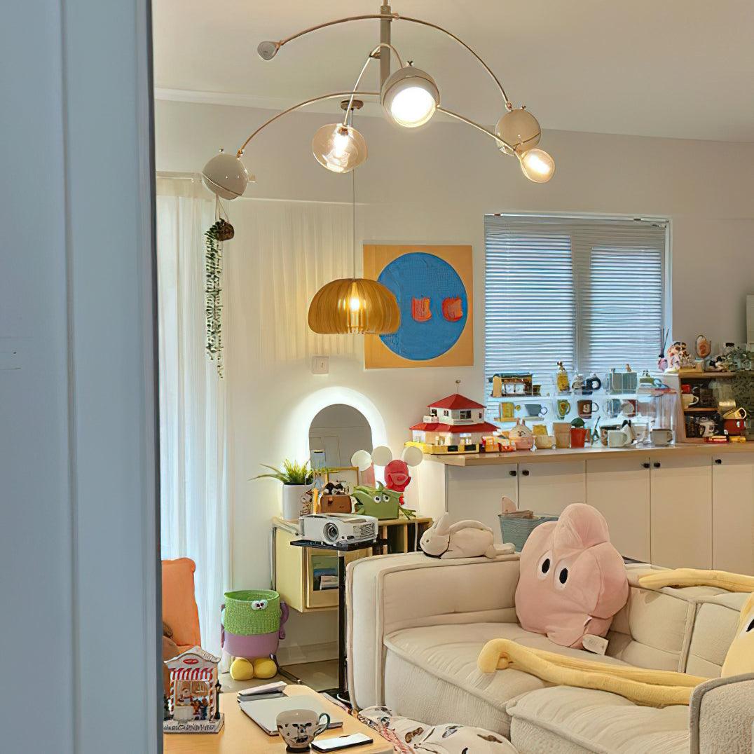 Elegant Beanie Chandelier - Adjustable Height, Energy-Efficient LED