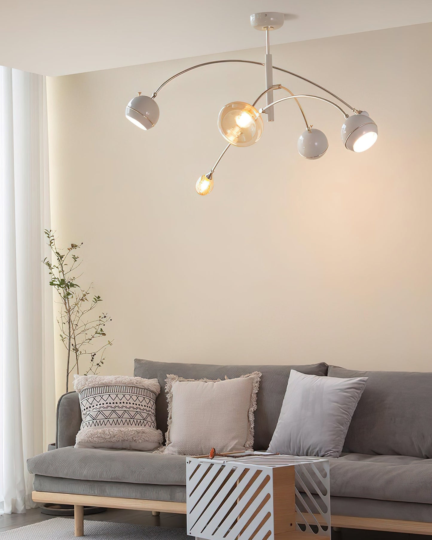 Elegant Beanie Chandelier - Adjustable Height, Energy-Efficient LED