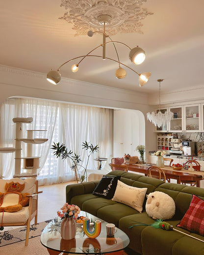 Elegant Beanie Chandelier - Adjustable Height, Energy-Efficient LED