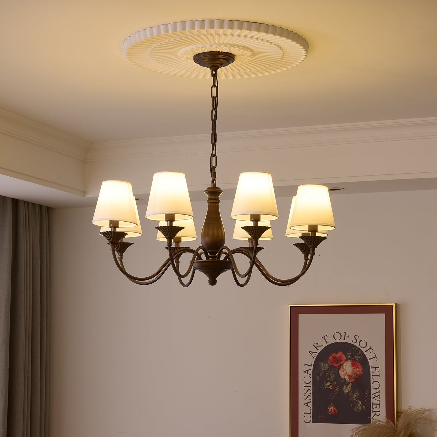Beatrice Vintage Chandelier - Elegant Design with Crystal Accents