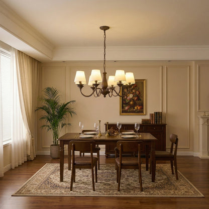 Beatrice Vintage Chandelier - Elegant Design with Crystal Accents