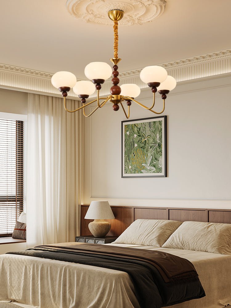 Elegant Bellini Chandelier - Crystal Accents, Adjustable Height
