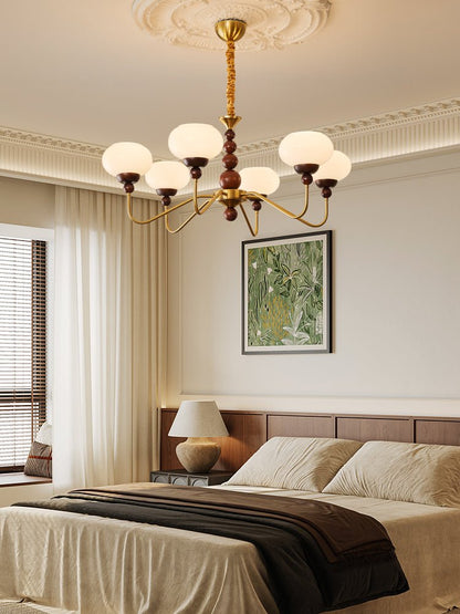 Elegant Bellini Chandelier - Crystal Accents, Adjustable Height
