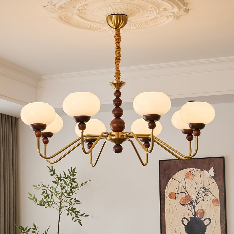 Elegant Bellini Chandelier - Crystal Accents, Adjustable Height