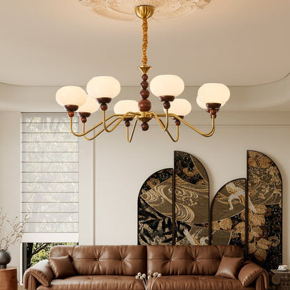 Elegant Bellini Chandelier - Crystal Accents, Adjustable Height
