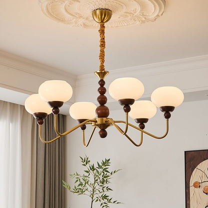 Elegant Bellini Chandelier - Crystal Accents, Adjustable Height