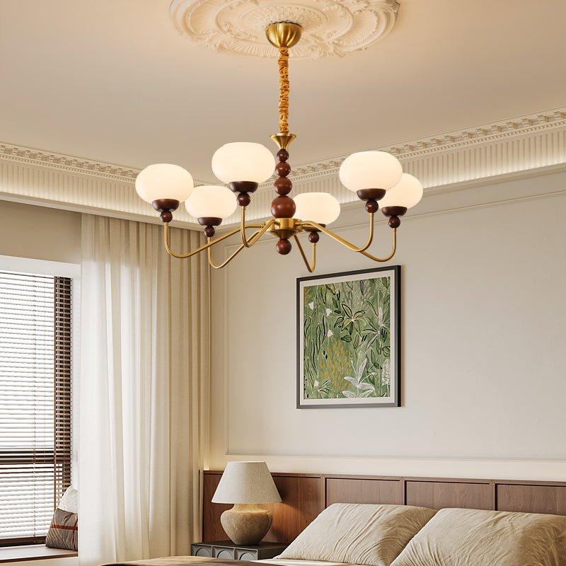 Elegant Bellini Chandelier - Crystal Accents, Adjustable Height