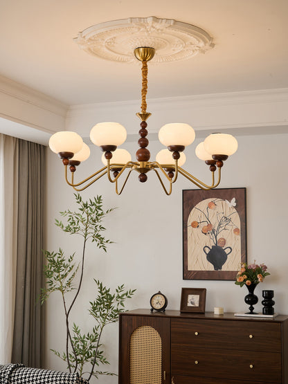Elegant Bellini Chandelier - Crystal Accents, Adjustable Height