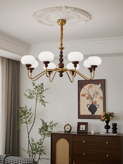 Elegant Bellini Chandelier - Crystal Accents, Adjustable Height