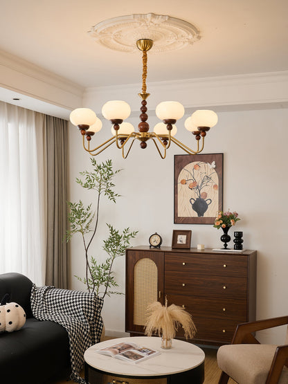 Elegant Bellini Chandelier - Crystal Accents, Adjustable Height