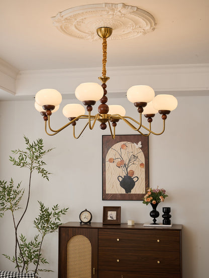 Elegant Bellini Chandelier - Crystal Accents, Adjustable Height