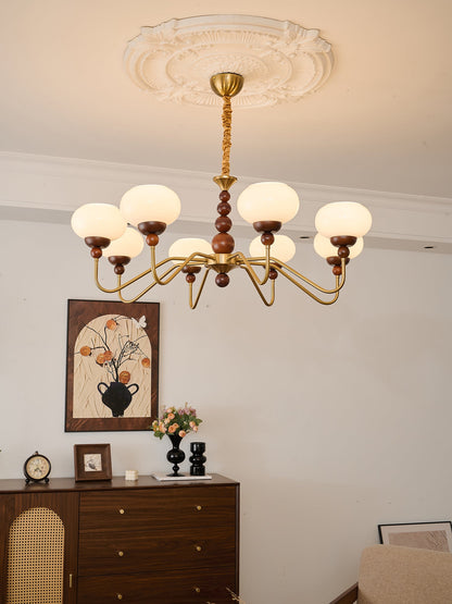 Elegant Bellini Chandelier - Crystal Accents, Adjustable Height
