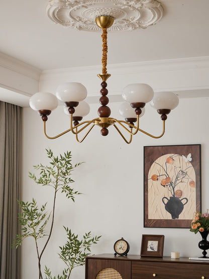 Elegant Bellini Chandelier - Crystal Accents, Adjustable Height