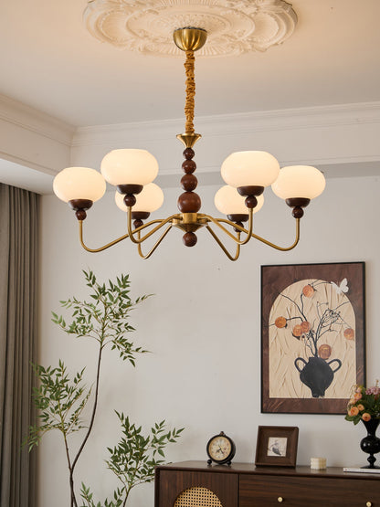 Elegant Bellini Chandelier - Crystal Accents, Adjustable Height