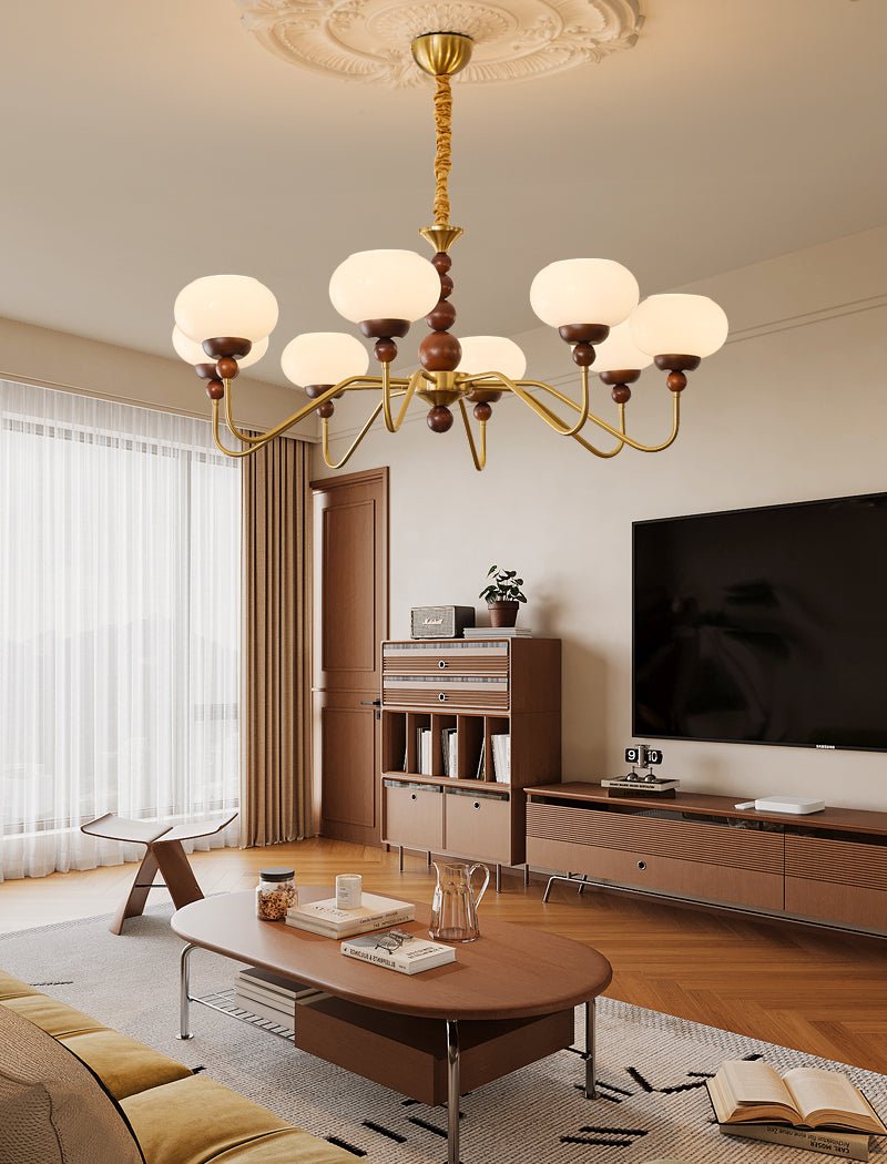 Elegant Bellini Chandelier - Crystal Accents, Adjustable Height