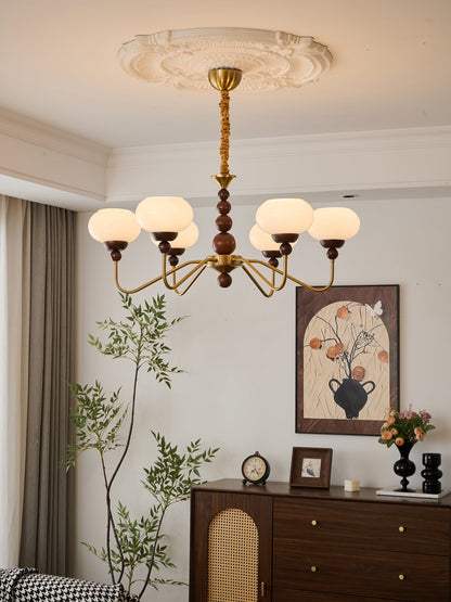 Elegant Bellini Chandelier - Crystal Accents, Adjustable Height
