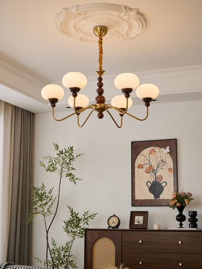 Elegant Bellini Chandelier - Crystal Accents, Adjustable Height