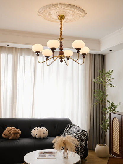 Elegant Bellini Chandelier - Crystal Accents, Adjustable Height