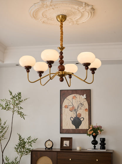 Elegant Bellini Chandelier - Crystal Accents, Adjustable Height