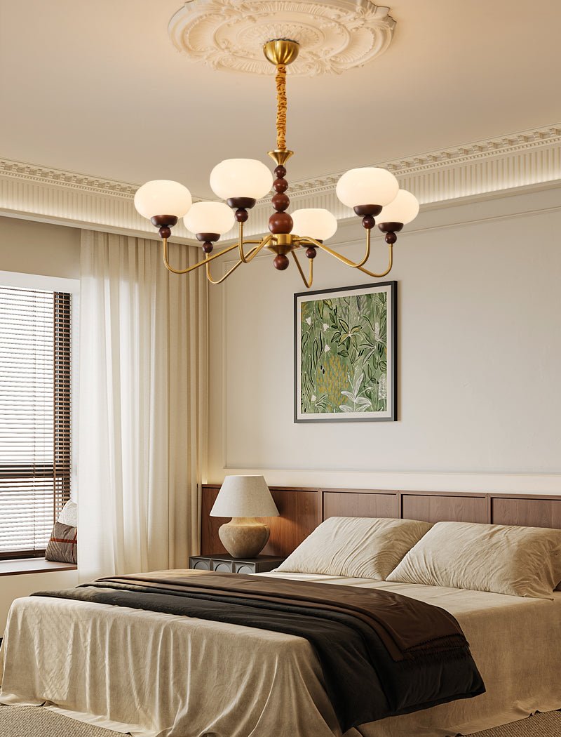 Elegant Bellini Chandelier - Crystal Accents, Adjustable Height