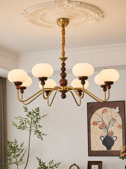 Elegant Bellini Chandelier - Crystal Accents, Adjustable Height