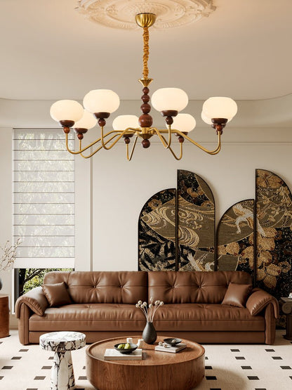 Elegant Bellini Chandelier - Crystal Accents, Adjustable Height