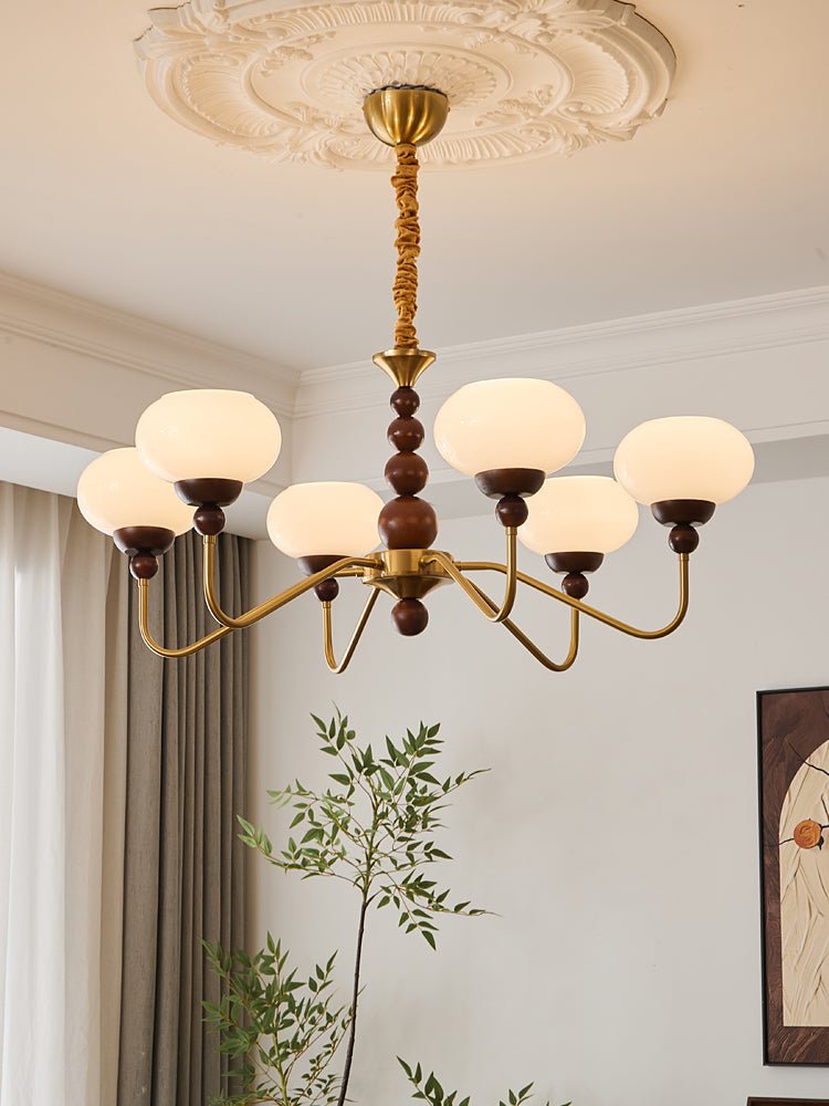 Elegant Bellini Chandelier - Crystal Accents, Adjustable Height