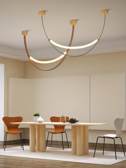 Belt Pendant Lamp - Adjustable Height, Energy-Efficient LED Lighting