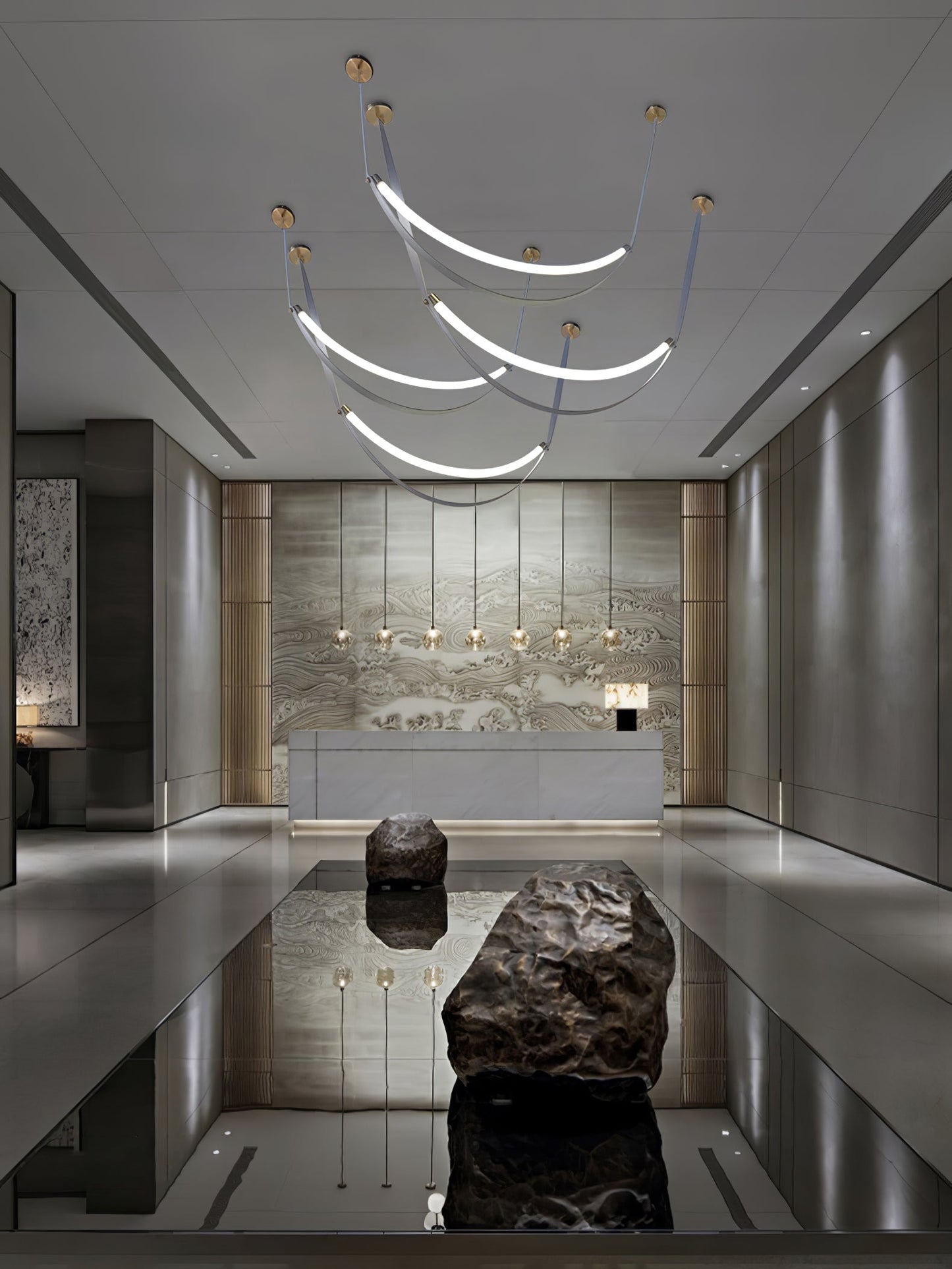 Belt Pendant Lamp - Adjustable Height, Energy-Efficient LED Lighting