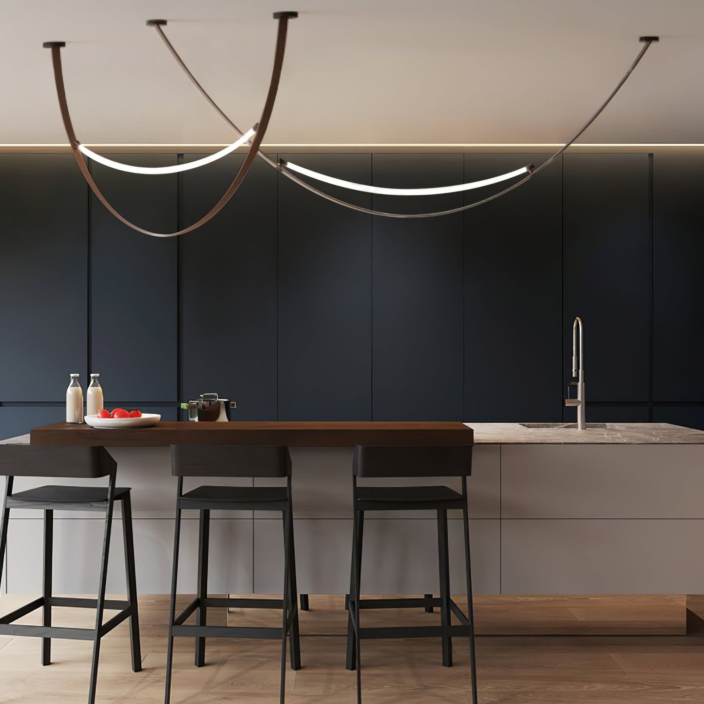 Belt Pendant Lamp - Adjustable Height, Energy-Efficient LED Lighting