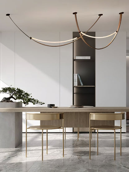 Belt Pendant Lamp - Adjustable Height, Energy-Efficient LED Lighting