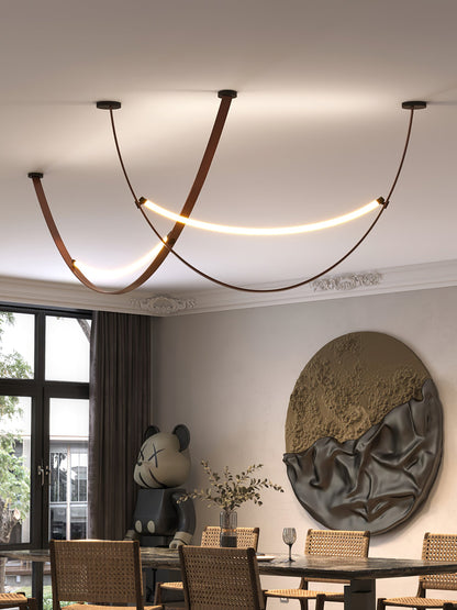 Belt Pendant Lamp - Adjustable Height, Energy-Efficient LED Lighting