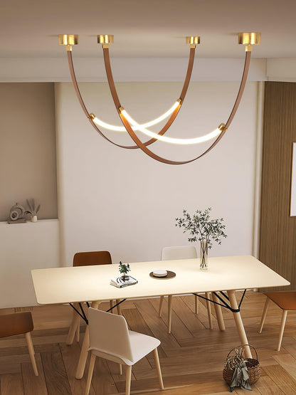 Belt Pendant Lamp - Adjustable Height, Energy-Efficient LED Lighting