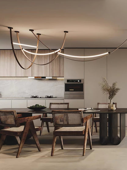 Belt Pendant Lamp - Adjustable Height, Energy-Efficient LED Lighting