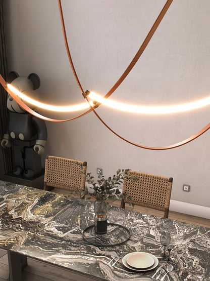 Belt Pendant Lamp - Adjustable Height, Energy-Efficient LED Lighting
