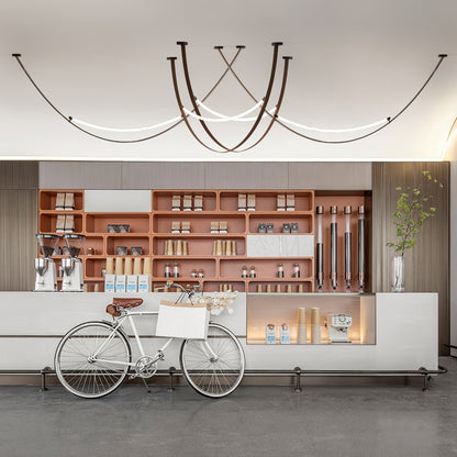 Belt Pendant Lamp - Adjustable Height, Energy-Efficient LED Lighting