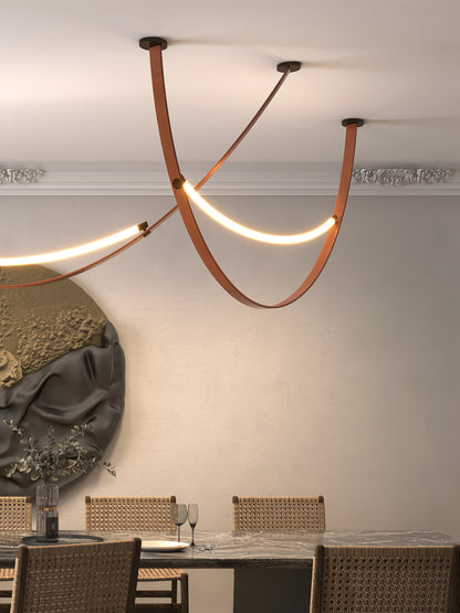 Belt Pendant Lamp - Adjustable Height, Energy-Efficient LED Lighting