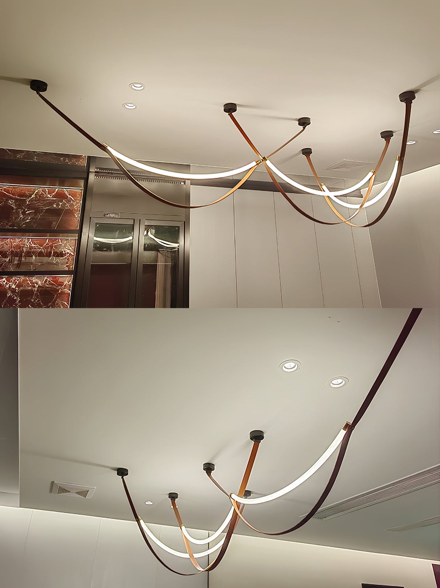 Belt Pendant Lamp - Adjustable Height, Energy-Efficient LED Lighting
