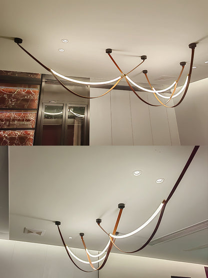 Belt Pendant Lamp - Adjustable Height, Energy-Efficient LED Lighting