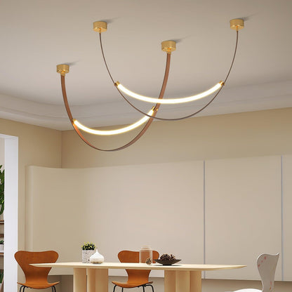 Belt Pendant Lamp - Adjustable Height, Energy-Efficient LED Lighting