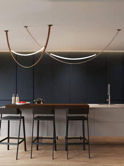 Belt Pendant Lamp - Adjustable Height, Energy-Efficient LED Lighting
