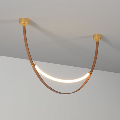 Belt Pendant Lamp - Adjustable Height, Energy-Efficient LED Lighting