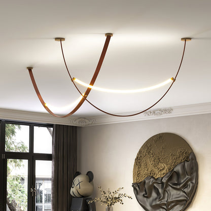 Belt Pendant Lamp - Adjustable Height, Energy-Efficient LED Lighting