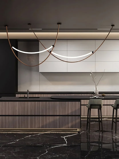 Belt Pendant Lamp - Adjustable Height, Energy-Efficient LED Lighting