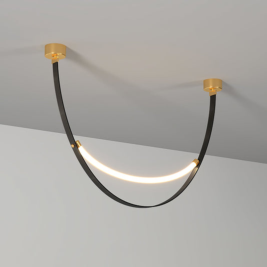 Belt Pendant Lamp - Adjustable Height, Energy-Efficient LED Lighting