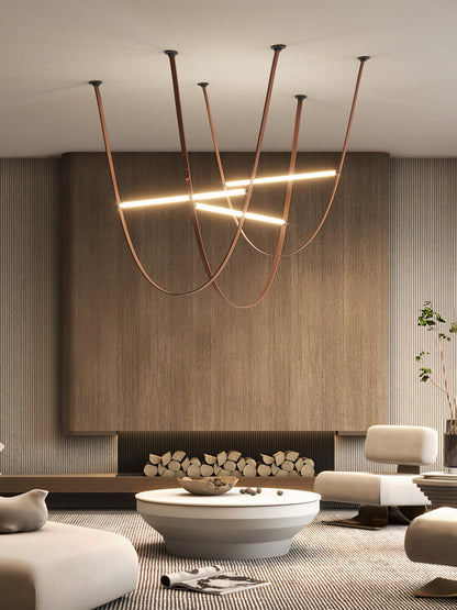 Belt Pendant Lamp - Adjustable Height, Energy-Efficient LED Lighting