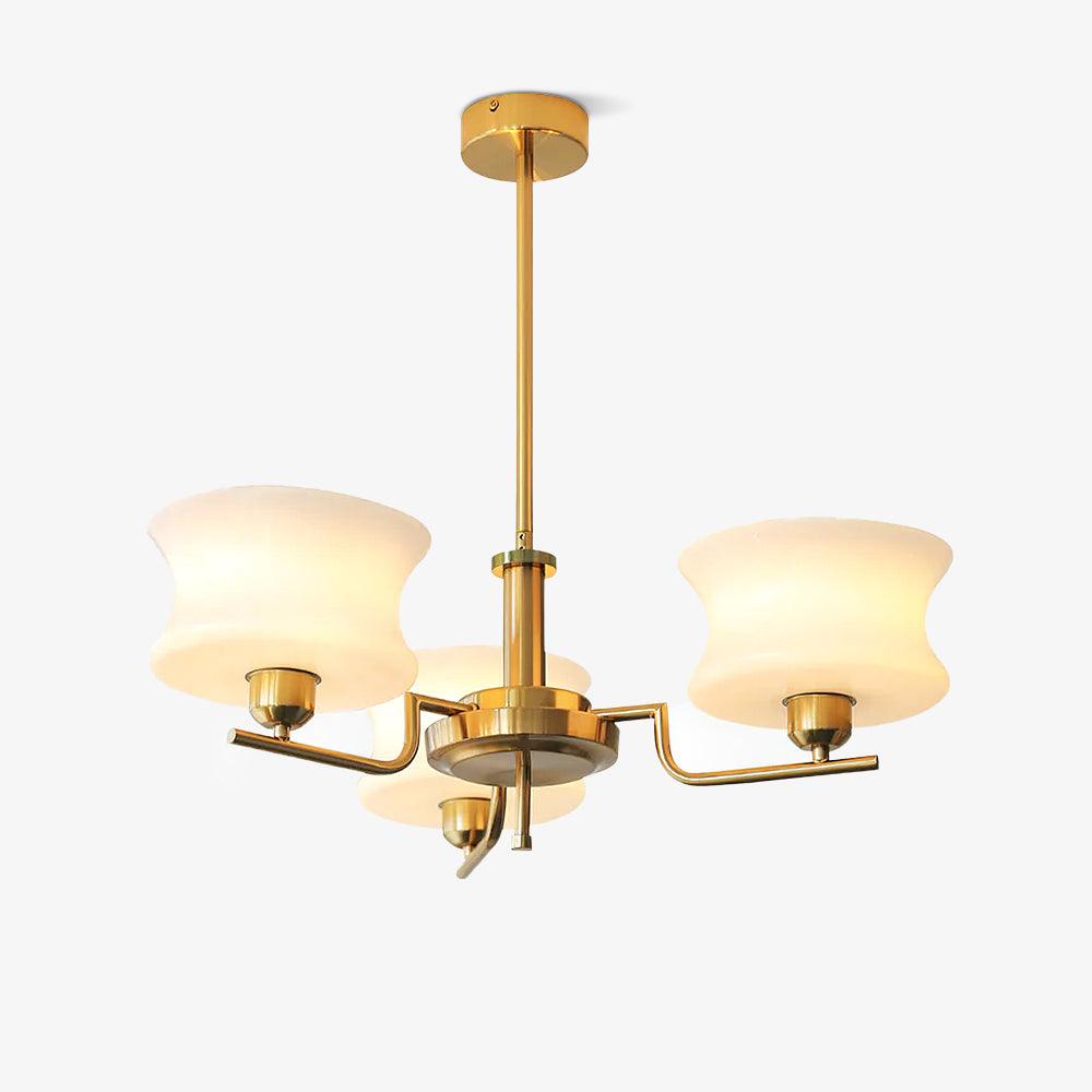 Elegant Crystal Chandelier with Adjustable Height and LED Compatibilit