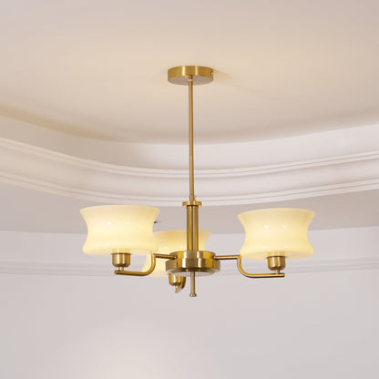 Elegant Crystal Chandelier with Adjustable Height and LED Compatibilit